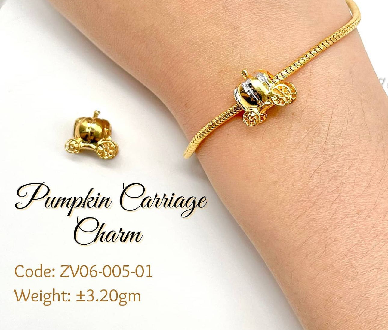 22k Gold Pumpkin Bracelet