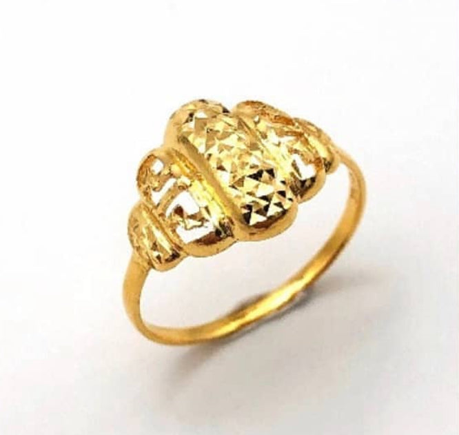 22k Pulut Dakap Minimalist Ring